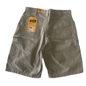 New Carhartt 34 Regular Tan Khaki Shorts BS0147-M Loose Fit Utility Cargo